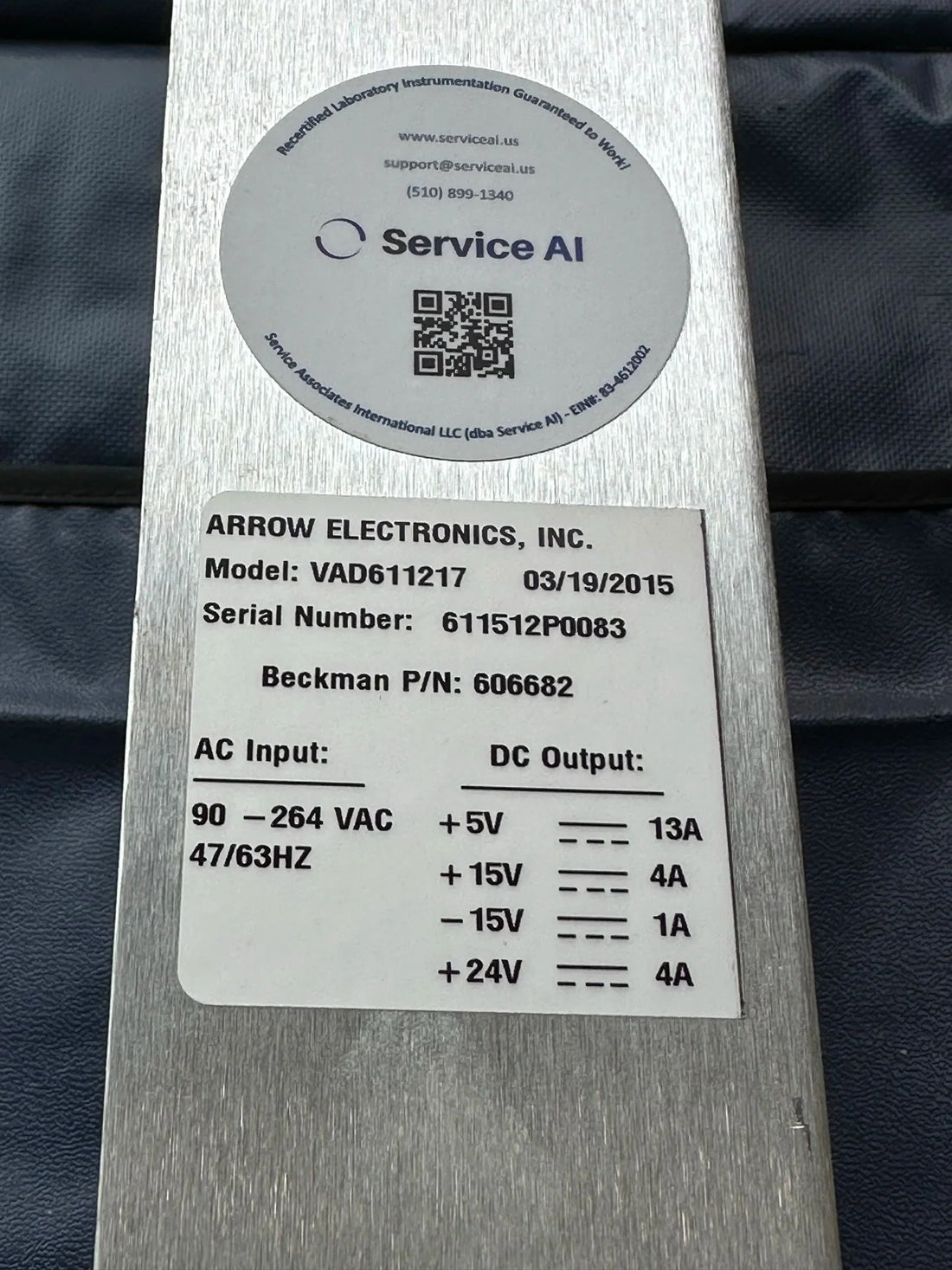 How can one perform AC and DC voltage checks on a Beckman LS6500 Mains Power Supply (PN. 606682) module?