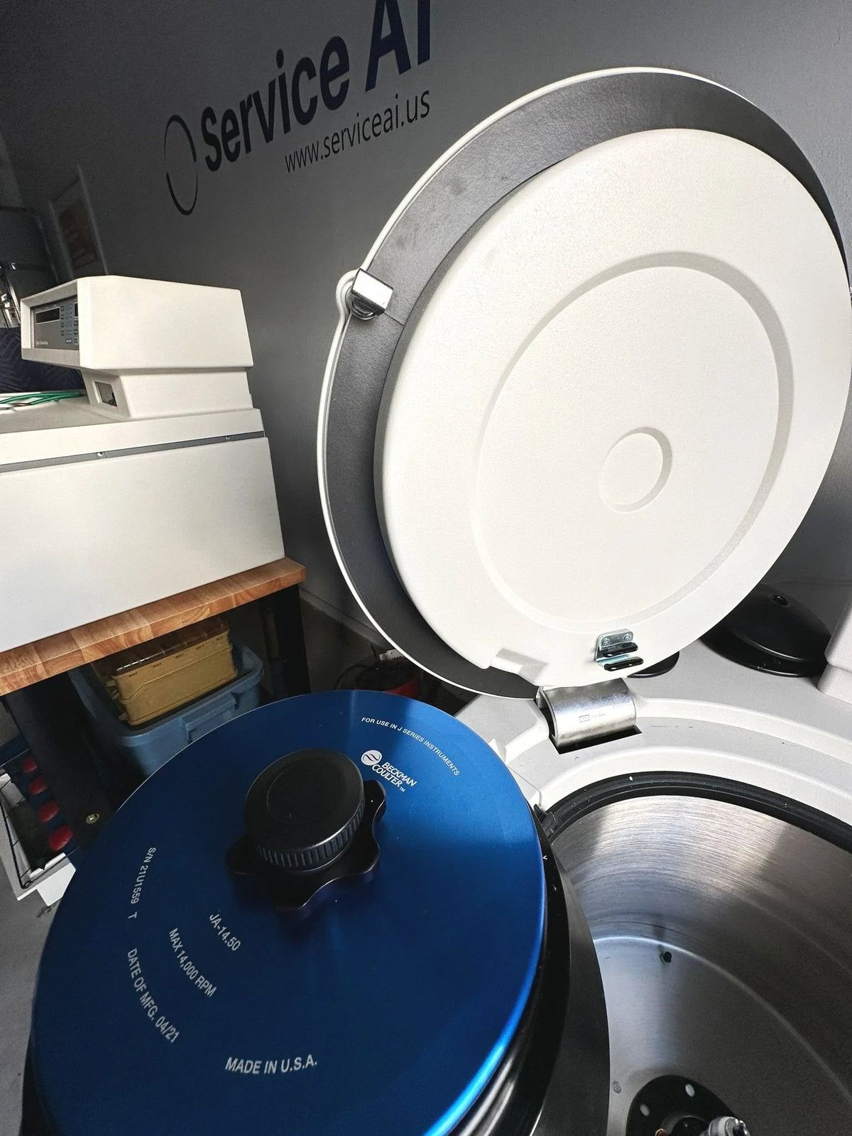 Beckman Coulter JA-14.50 rotor assembly, biosafe (with dual-locking lid) - INSPECTED