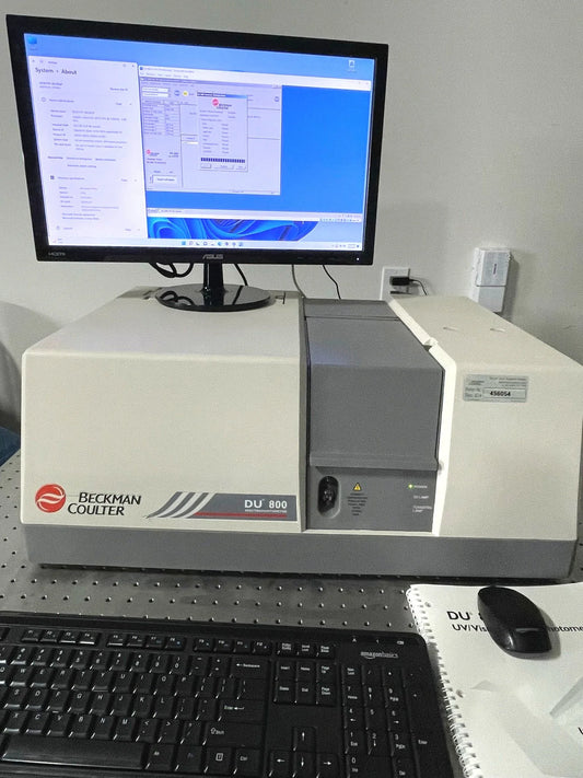 DU 800 Spectrophotometer on Windows 11 Pro  - Space Saving System (Recertified)