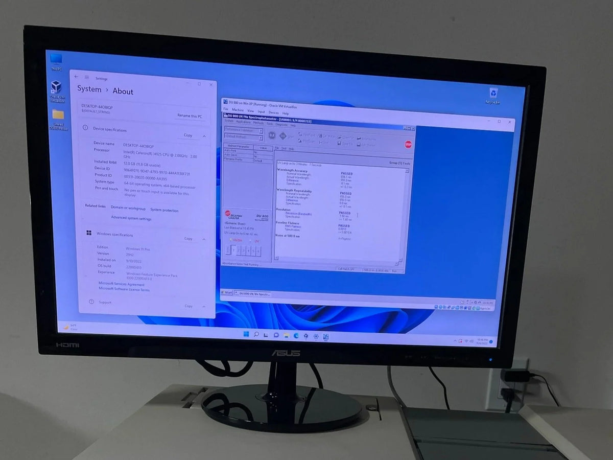 Mini Space Saving Computer on Windows 11 Pro for DU 800 spectrophotometer