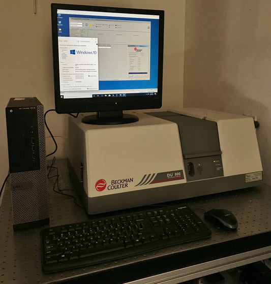 DU 800 spectrophotometer with Windows 10 PRO, 64 bit Desktop (Recertified)