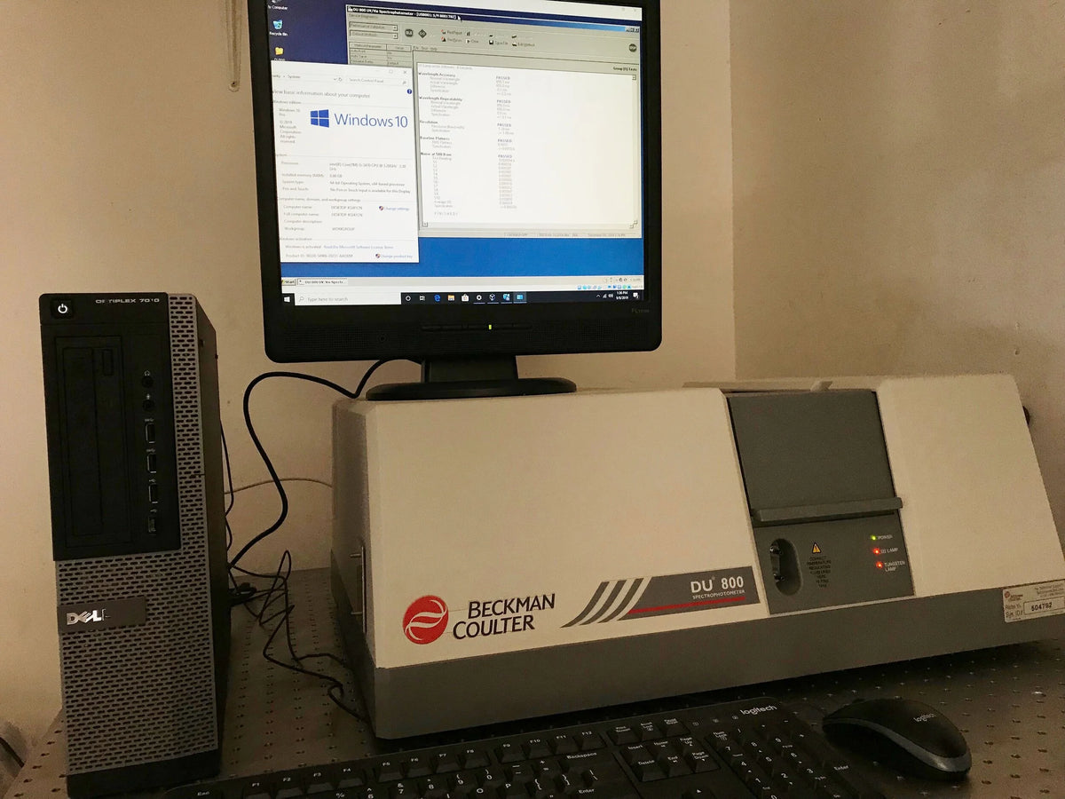 DU 800 spectrophotometer with Windows 10 PRO, 64 bit Desktop (Recertified)