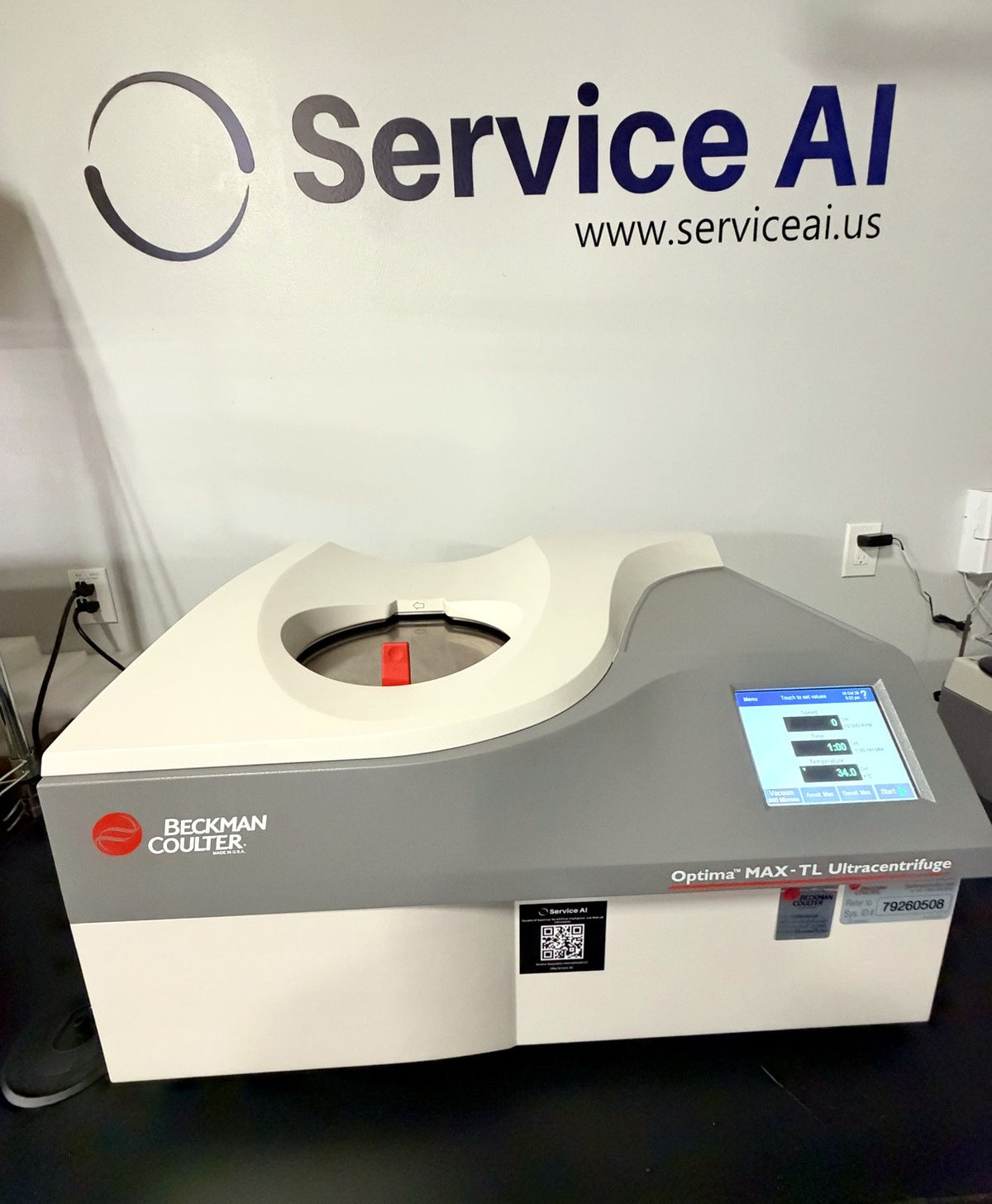 Beckman Coulter Optima MAX-TL tabletop ultracentrifuge at Service AI