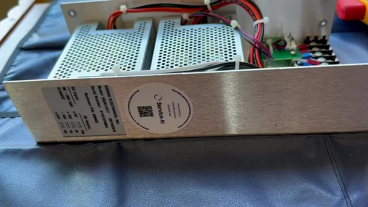 Bench test with narration: AC and DC voltage checks on the LS6500 main power supply (newer version)